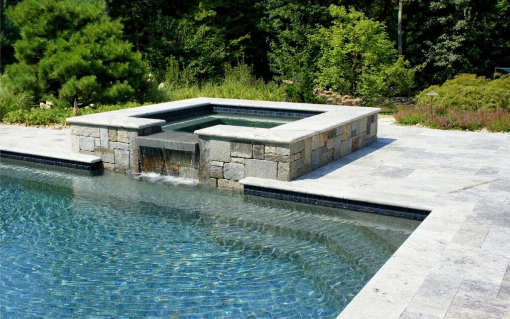 Cool under foot, Aura Natural Landscapes offers stone that performs poolside.