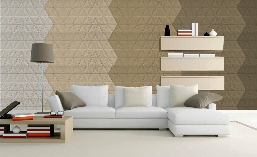 Artepiso 3D Tile Cedar Living Room Zig Zag - Instone