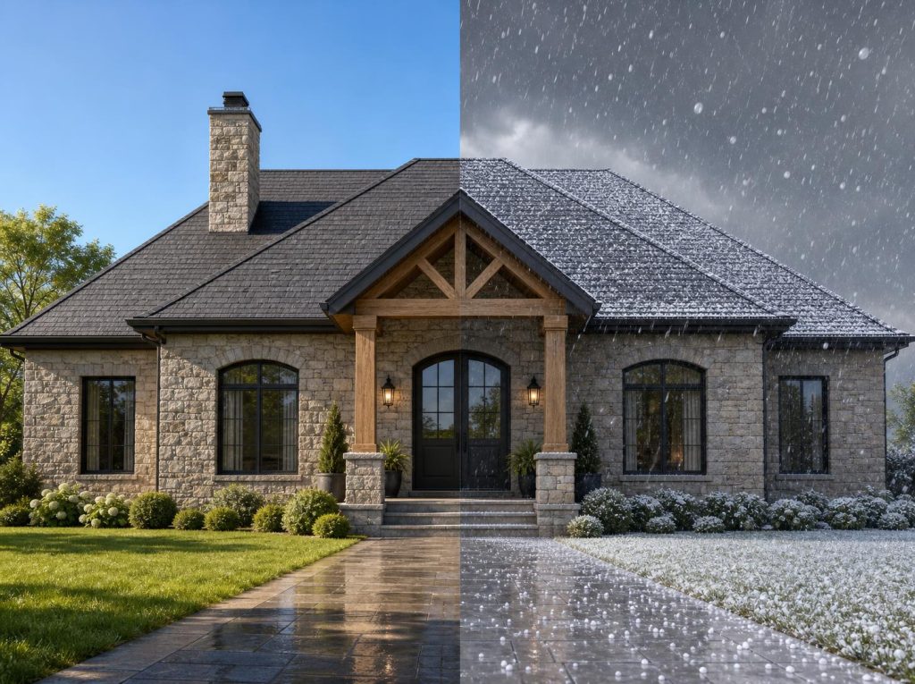 How Stone and Brick Protect Your Home from Hail Damage